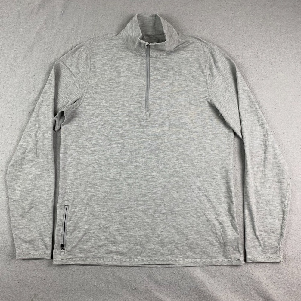 Vuori Ease Performance Pullover Mens Medium 1/2 Half Zip gray Heather V221